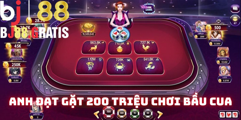 Anh Đạt gặt 200 triệu từ bí quyết chơi Bầu Cua Bj88 từ cao thủ 1 Anh Đạt gặt 200 triệu từ bí quyết chơi Bầu Cua Bj88